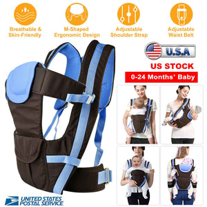 Baby Carrier Breathable Adjustable Wrap Sling Backpack Front Back Chest Infant Carrier Bag