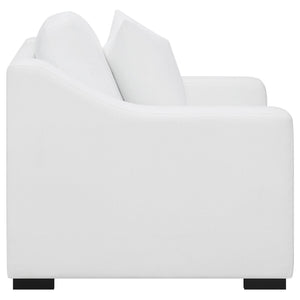 Chelan - Upholstered Sloped Arm Accent Chair - White