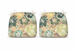 Outdoor Patio Chair Cushions - Water-Repellent U-Shape Thick Foam Seat Cushions with Ties