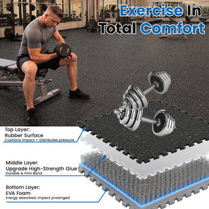 0.6 Inch Thick Interlocking Gym Floor Mats