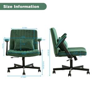 Criss Cross Armrest Office Chair With Wheels