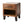 End Table in Brown Acacia Wood with Storage Drawer and Shelf