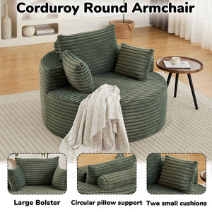 Modern Single Sofa With Backrest Pillow For Living Room