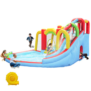 7-in-1 Inflatable Slide Water Park and Garden Bouncer