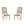 French Country Dining Chair With Rectangular Cane Backrest And Smooth Upholstered Seating
