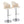 Ahoy - Contemporary Adjustable Barstool, Swivel With Rounded T Footrest (Set of 2)