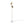 Cone 65' Glam Metal Floor Lamp in Brushed Gold Metal with White Faux Marble Base