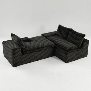 Modular Sofa, Convertible Twin Seat With Chaise Lounge