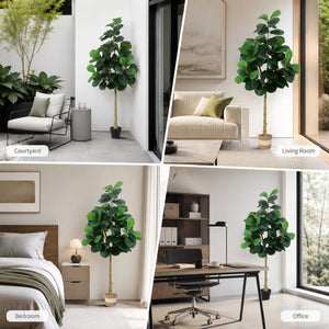 Artificial Fiddle Leaf Fig Tree 5.5FT with Planter