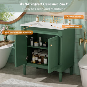 Bathroom Vanity Cabinet With Sink, Soft Close Doors, Storage Cabinet