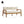 4-Pieces Outdoor Sofa Set with Cushions - Teak