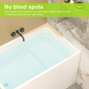 Gloss Freestanding Bathtub With Built In Seat