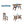 Topmax 6-Piece Wood Counter Height Dining Table Set with Storage Shelf