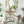 9.4x9.4x10.6' Decorative White Urn Planter with Distressed White Finish and Gold Accents