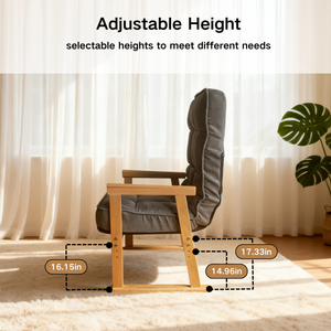 Modern Adjustable Lounge Chair with Three-Level Lumbar Adjustment