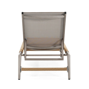 Hargrove Outdoor Aluminum Chaise Lounge with Mesh Seat