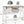 Entryway Table With Sliding Barn Door Storage - White / Oak