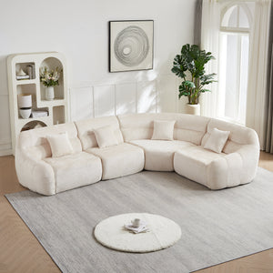 123.2-Inch Modern Luxury Curved Corner Sectional Sofa