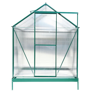 Polycarbonate house, Heavy Duty Outdoor Aluminum Walk-In House Kit With Rain Gutter, Vent And Door For Backyard Garden