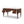 Dauphin Gold Accent 5-Drawer Wood Executive Desk Dark Walnut Ash Wood & Veneer