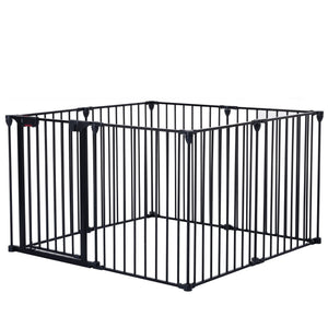 Adjustable Safety Gate Play Yard Metal Doorways Fireplace Fence Christmas Tree Fence Gate For House Stairs Gate Prohibited Area Fence