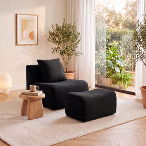 Soft Teddy Fabric Boneless Sofa