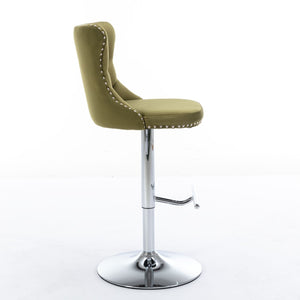 Swivel Adjustable Height Barstools Set of 2
