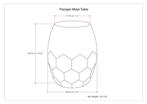 Flanigan - Hand Crafted Metal Accent Table