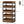 5 Tier Pull Out Fruit Vegetable & Snack Storage Rack - Brown / Black