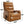 Brown Leatheraire Dual Motor Power Lift Recliner Chair
