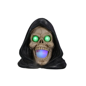Halloween Grim Reaper Skull Statue with LED Light