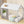 Twin Size House Platform Bed With Roof And Window - Natural / White