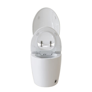 Unique Smart Toile With Built In Bidet, Auto Open / Close Seat, Foot Sensor, LED Display, Night Light, Warm Water & Dryer Ceramic