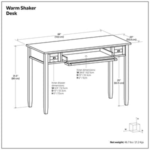 Warm Shaker - Desk - Tobacco Brown