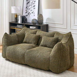 Comfortable Dual Beanbag Chair With High Resilience Foam Core For 2 People