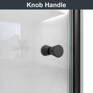 30"W x 72"H Frameless Circular Pivot Shower Door in Matte
