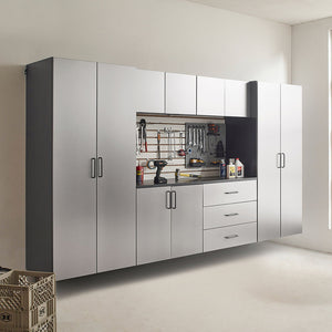 Astro Series - Wall Mounted Base Door Storage Cabinet - Metallic Gray