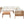 Wood Structure Outdoor Sofa Set with Beige Cushions