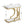 C-Shaped Sofa Side Table For Living Room - White / Gold