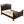 3 Piece Bedroom Set, Traditional Bed With 2 Nightstands
