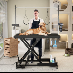 Super Deluxe Electric Pet Grooming Table, Height Adjustable