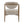 Beige PU Leather Dining Room Chair with Metal Frame
