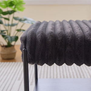 Upholstered Ottoman Coffee Table Foot Rest With Open Storage