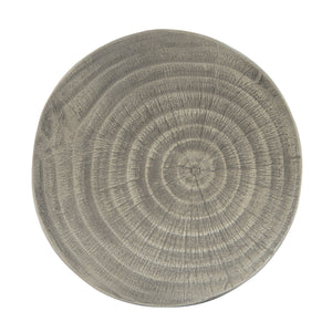 Hollow Side Table Wood-Like Texture Grey