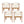 Outdoor Dining Chair Set of 4 with Curved Acacia Wood Arms