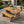 Outdoor Acacia Wood Dining Table Set with 1 Table and 1 Bench