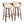 Symphony - Mid Century Modern Fixed Height Barstool With Swivel And Round Footrest (Set of 2)