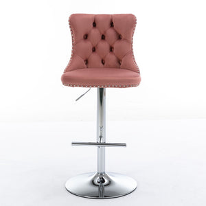 Swivel Adjustable Height Barstools Set of 2