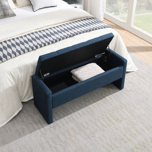 Modern Upholstered Large Bed End Bench With Storage