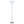 Base Floor Lamp With Crystal Shade - Silver